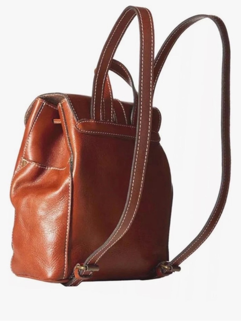 Patricia Nash Burnished Cognac Leather Backpack - Picture 2 of 7